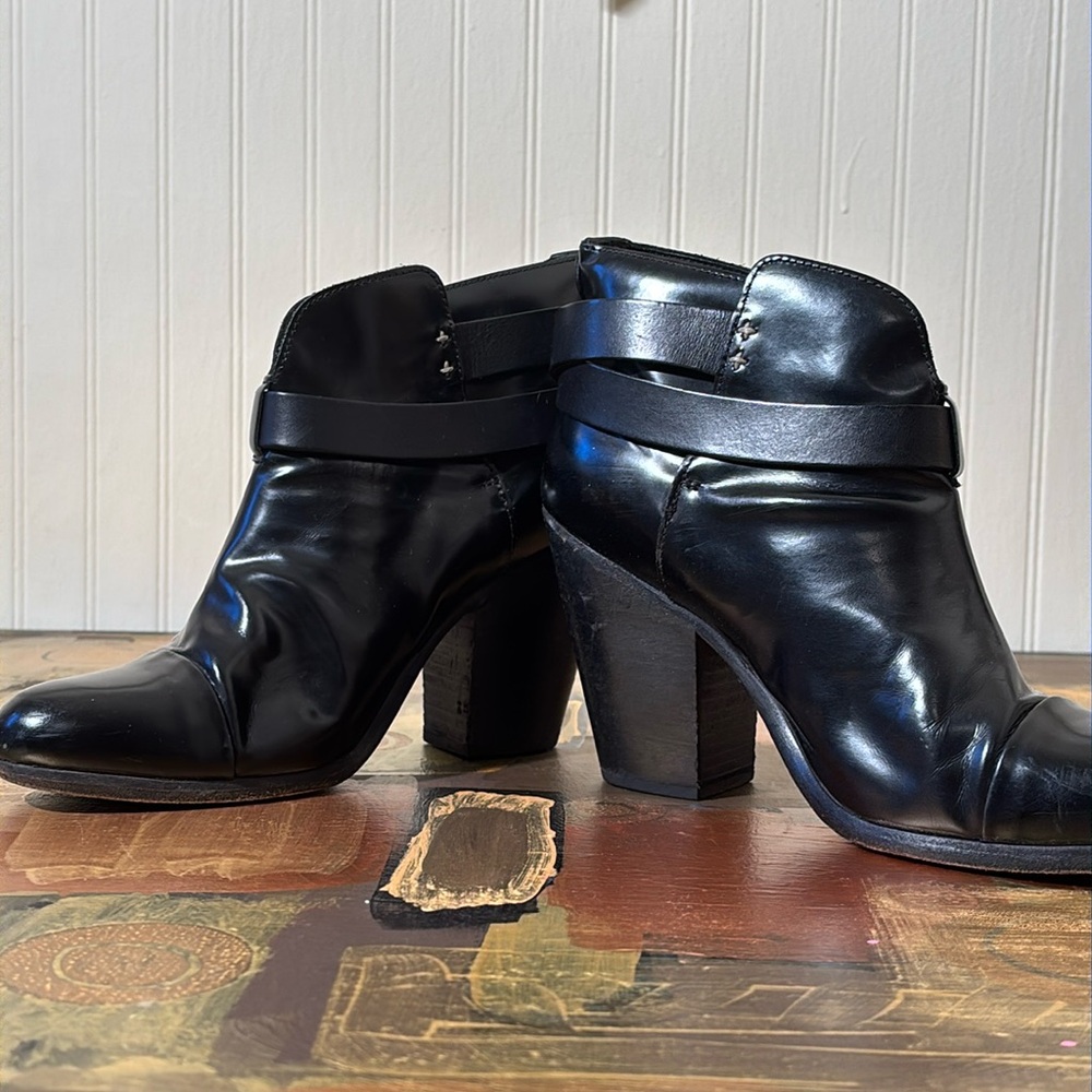 Rag & bone black ankle boots size 10